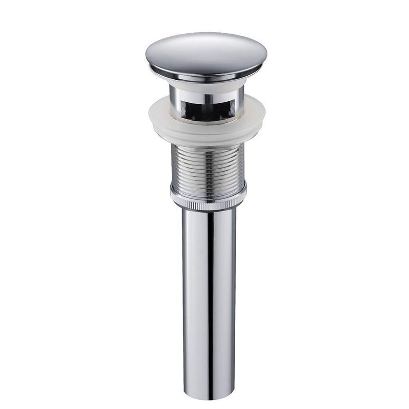 Yodel Faucet Bathroom Sink Drain with Overflow - Big Cap for Standard 1 3/4" Drain Opening - Pop Up Drain,Chrome,YDPOP-6 - Image 1